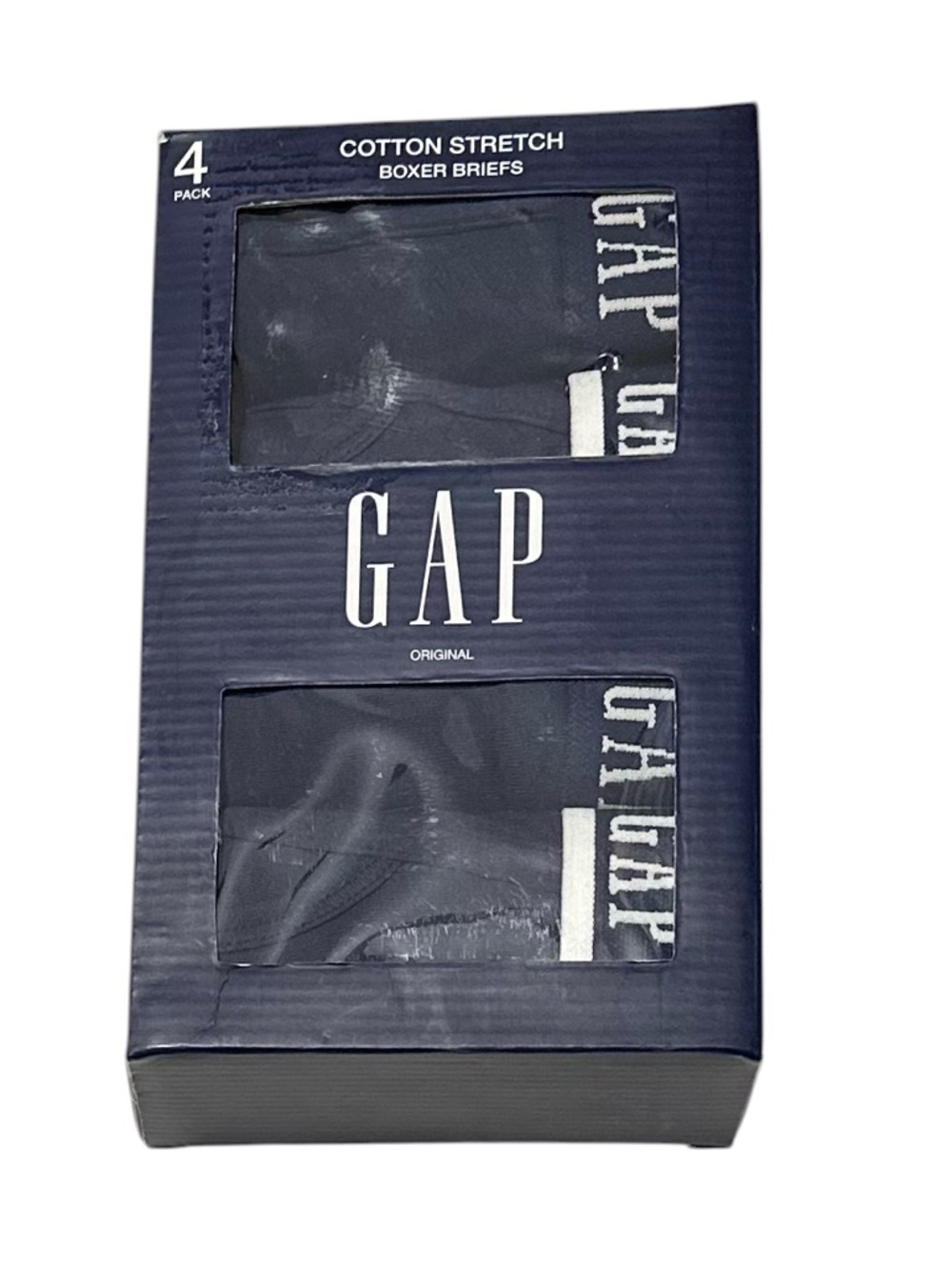 Gap Original Men's 4- Cotton Stretch Boxer Briefs Medium (32-34) Navy Blue